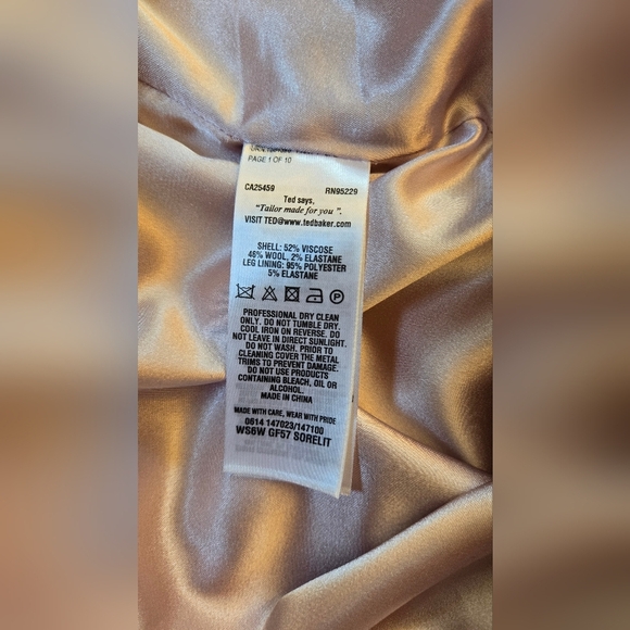 Ted Baker Pink Pants - Ted Size 2 US size 6 - Picture 2 of 10